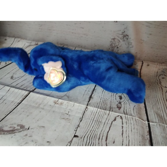 1998 vintage plush Ty Beanie Buddy Peanut The Elephant - Royal Blue - large EUC - Picture 4 of 9